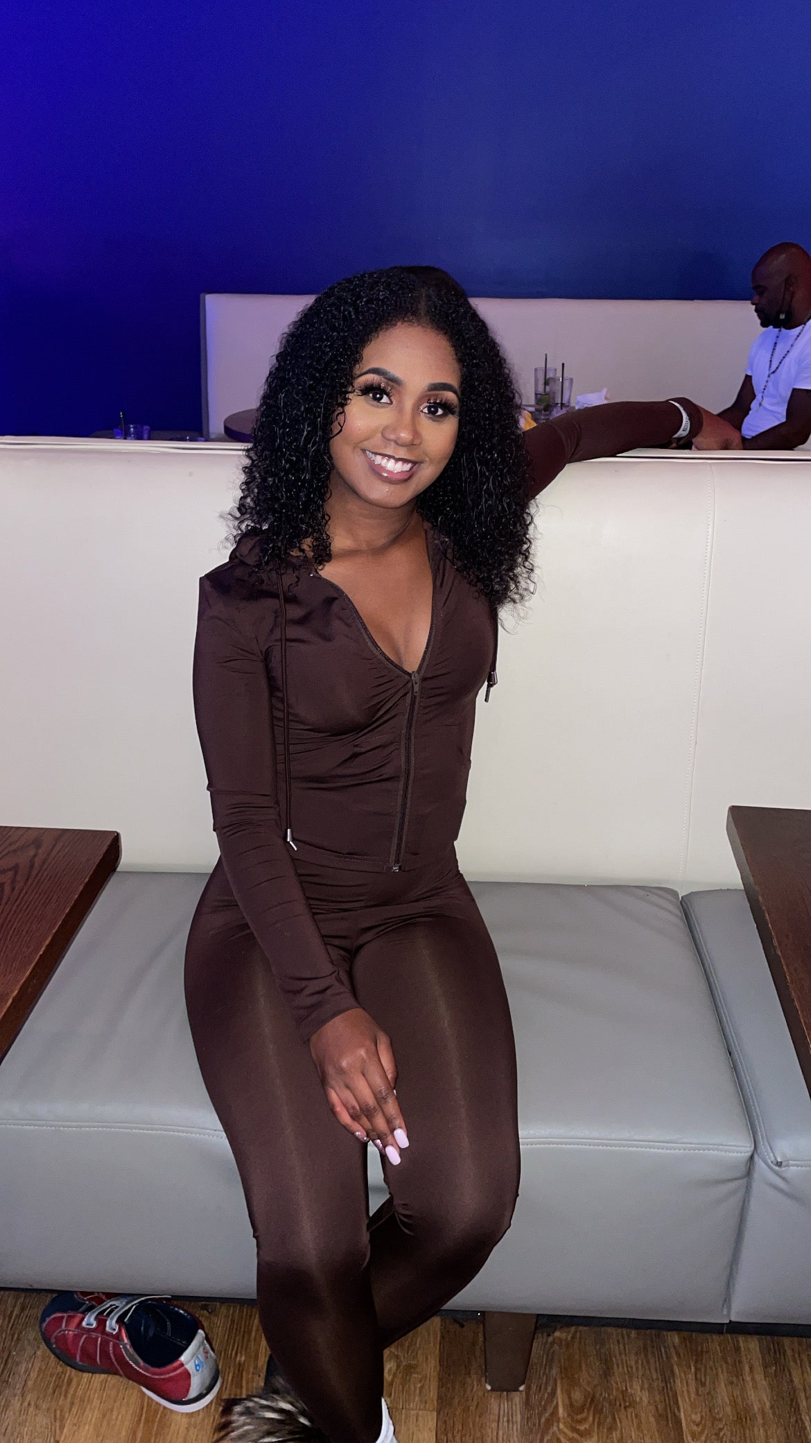 Sexy Fitted Sweatsuit (Chocolate)